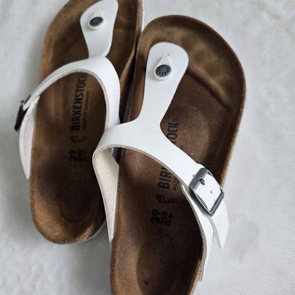 Birkenstock White and Tan Sandals - Picture 3 of 5